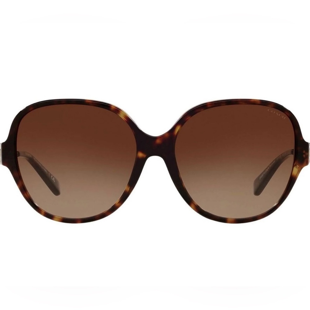 NWT Coach Embellished Charm Round 100% UV Protection Gradient Lenses Sunglasses